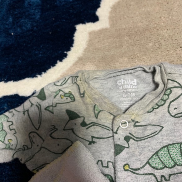 3 pairs button up foot pajamas 9-12 month - Picture 5 of 6